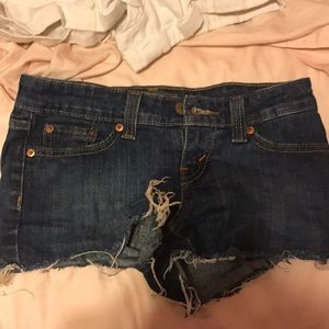 Levi's Jean shorts Distressed bottoms